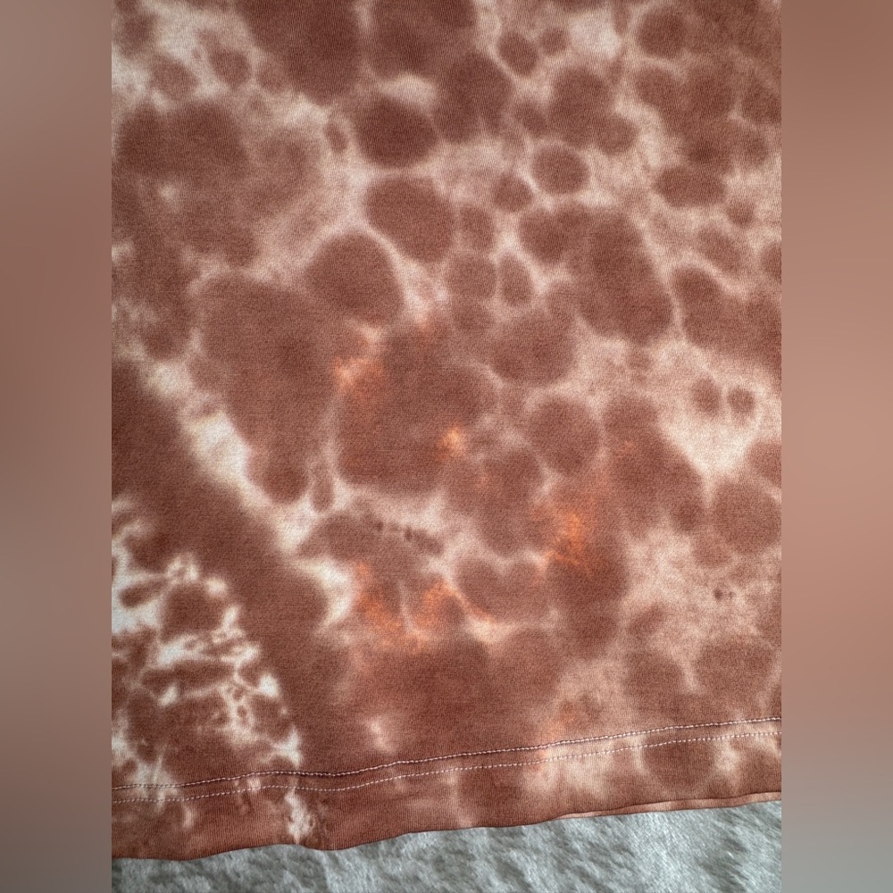 Lululemon All Yours Tank Top Tie Dye Pink Size 6 Marmoleado Copper Pima Cotton - Picture 9 of 12